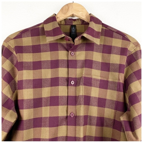 Lululemon Mason’s Peak Flannel in Check Plaid Mini Dark‎ Adobe Frontier - Small - Picture 5 of 8